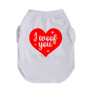 Camiseta blanca "I woof you"