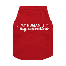 Cargar imagen en el visor de la galería, Camiseta &quot;My human is my valentine&quot;
