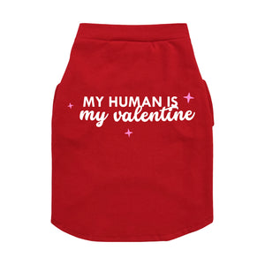 Camiseta "My human is my valentine"