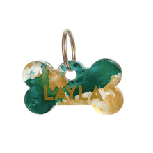 Cargar imagen en el visor de la galería, Plaquita verde con dorado
