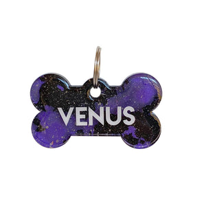 Plaquita morado con negro