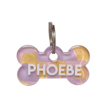 Cargar imagen en el visor de la galería, Plaquita lila, rosa y dorado

